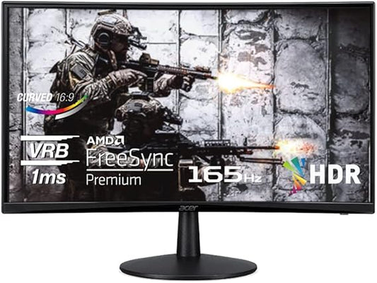 Acer Nitro ED240Q Sbiip 23.6" Full HD 1920 x 1080 VA 1500R Curved Gaming Monitor (NEW)